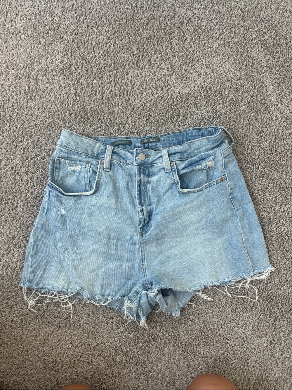 wild fable Light Blue High-Waist Denim Cutoff Shorts